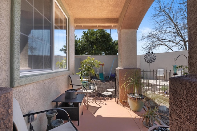 view of patio / terrace with fence