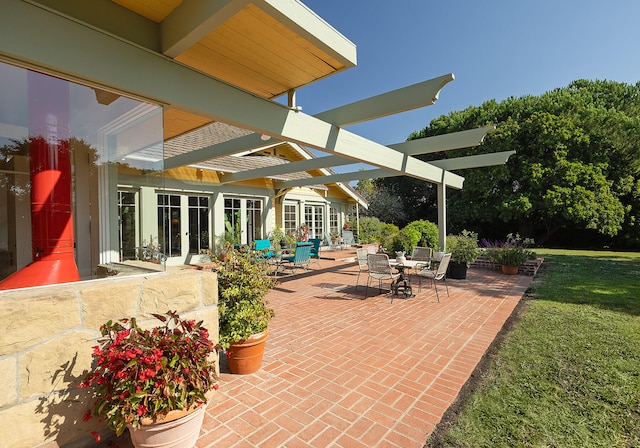 view of patio / terrace with french doors