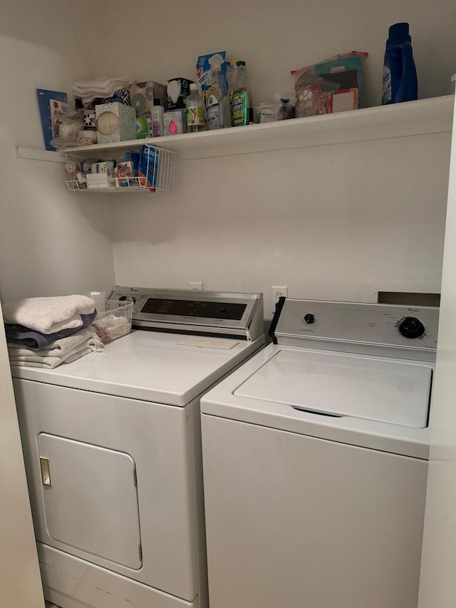 laundry area with washer and dryer