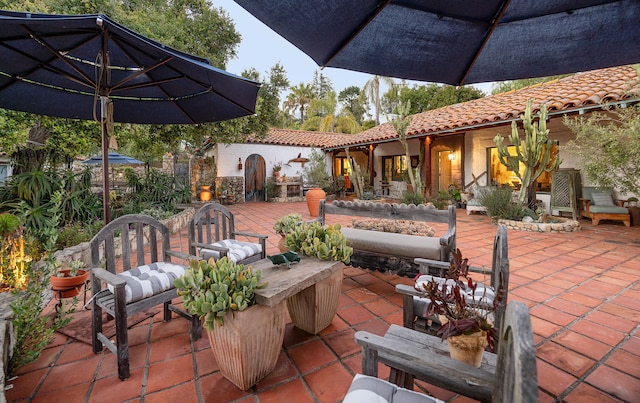 view of patio / terrace with an outdoor living space