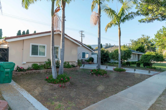 view of front of property with a patio