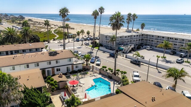 4980 Sandyland Rd Unit 104, Carpinteria, CA 93013 - drone / aerial view of expansive beach and a pool