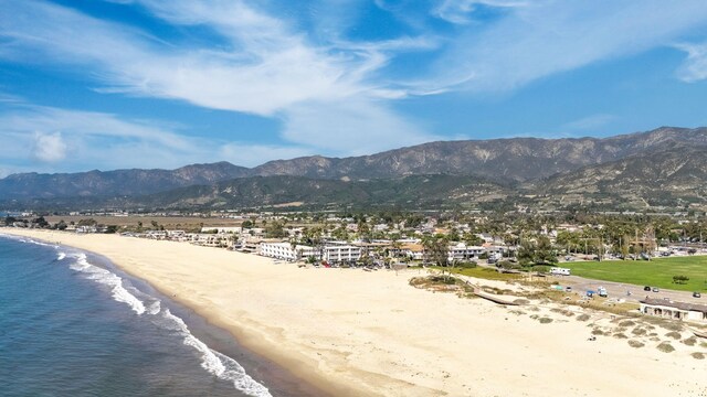 water view with a view of the beach and a mountain view