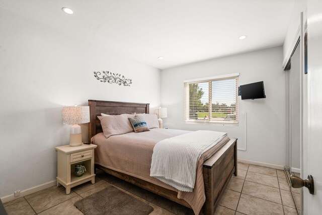 view of tiled bedroom