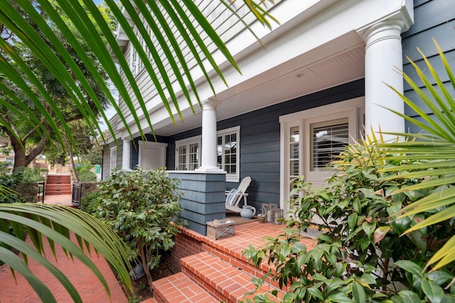 view of patio / terrace featuring covered porch