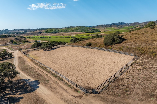 bird's eye view featuring a rural view