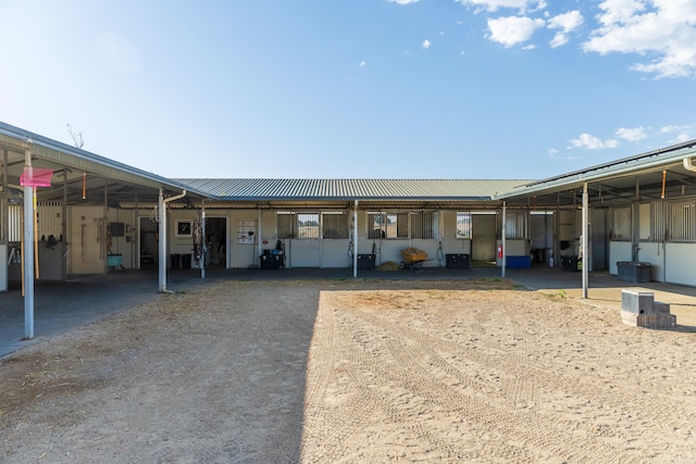 view of horse barn