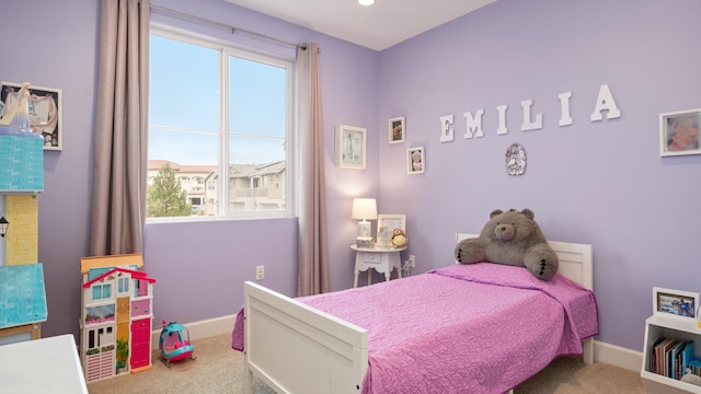 view of carpeted bedroom