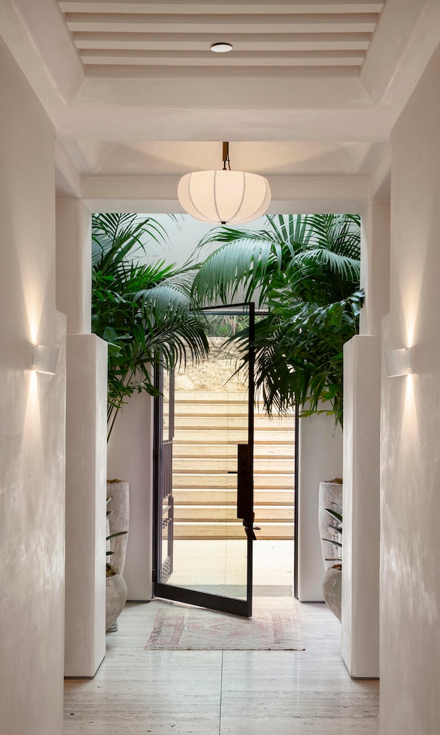 interior space featuring light hardwood / wood-style flooring