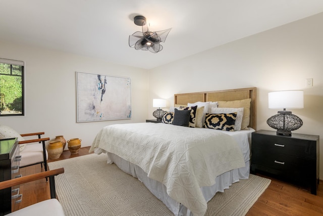 bedroom featuring wood-type flooring