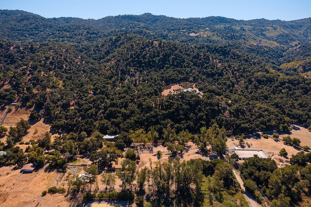 aerial view featuring a mountain view