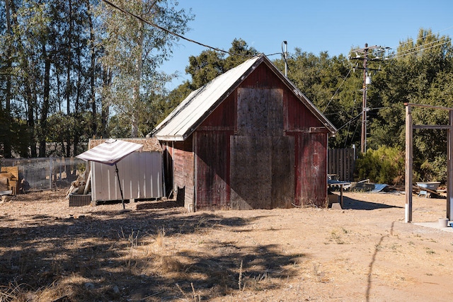 view of outdoor structure