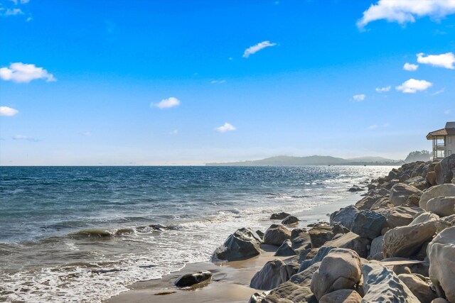 water view featuring a beach view