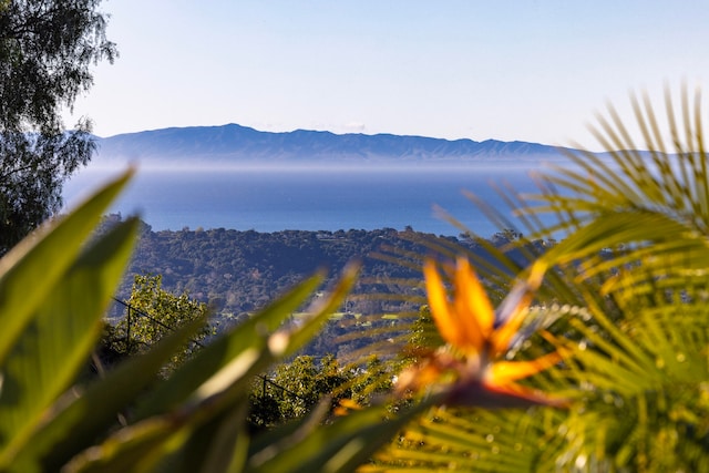 property view of mountains featuring a water view