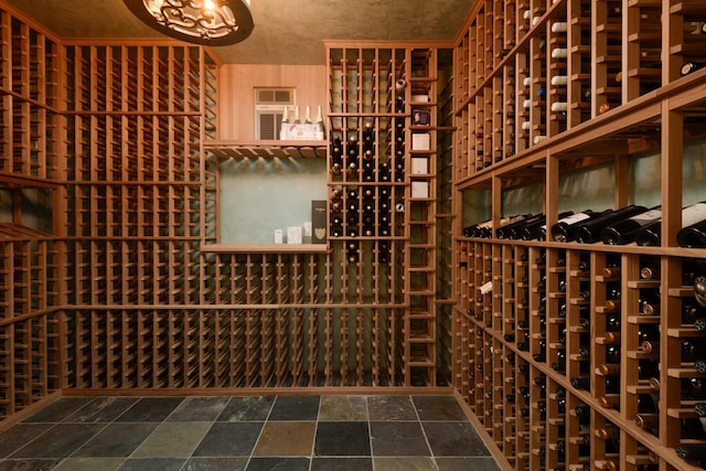 view of wine room