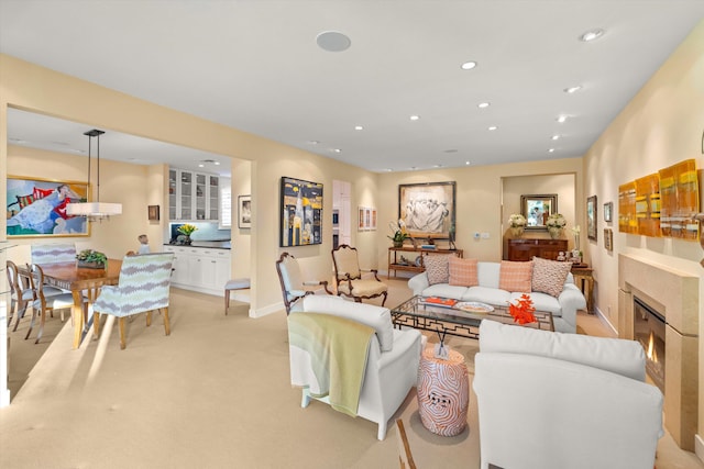 view of carpeted living room