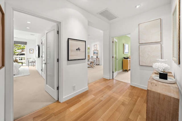 71 Seaview Dr, Santa Barbara, CA 93108 - hallway featuring light wood finished floors, baseboards, and recessed lighting