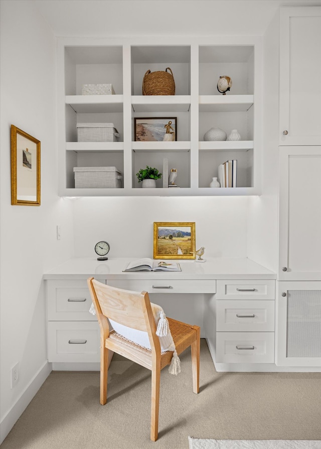 71 Seaview Dr, Santa Barbara, CA 93108 - office with built in study area, light carpet, built in shelves, and baseboards