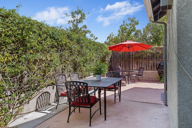 320 Savanna Dr, Los Alamos, CA 93440 - view of patio featuring outdoor dining area and fence