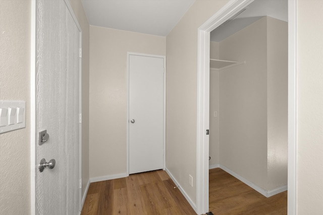 hallway featuring light hardwood / wood-style floors