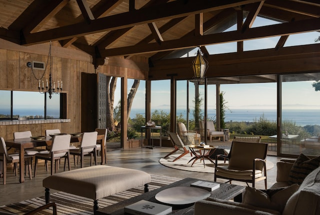 view of patio featuring a gazebo and a water view