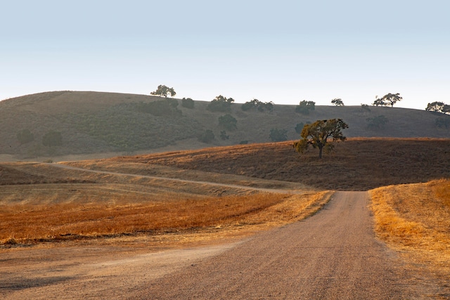 exterior space with a rural view