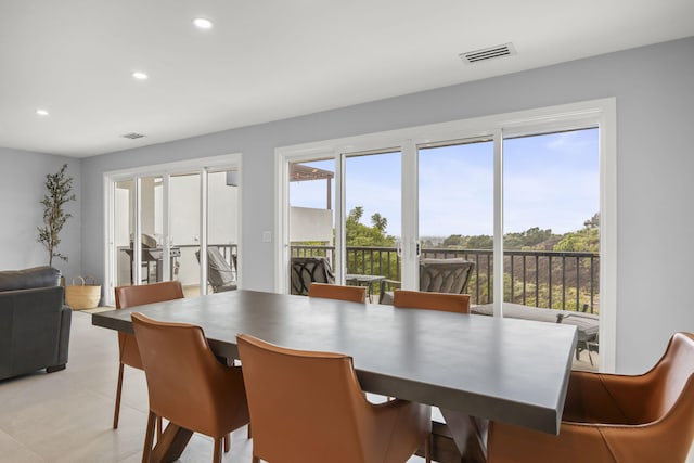 dining area with plenty of natural light