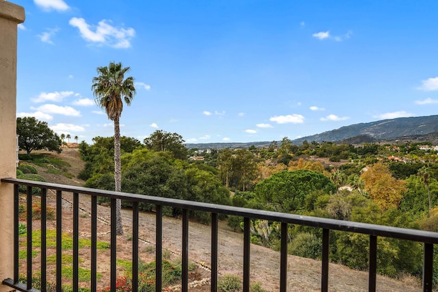 balcony with a mountain view