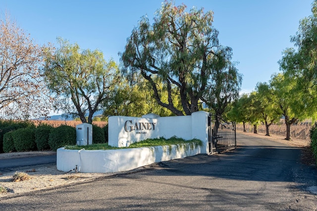 view of community sign