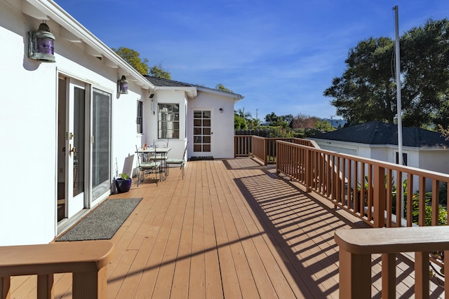 view of wooden terrace