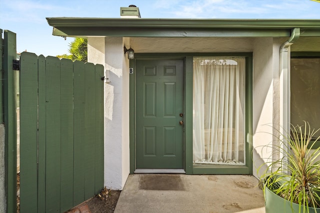 view of doorway to property