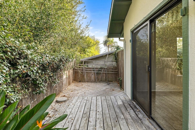 view of wooden deck