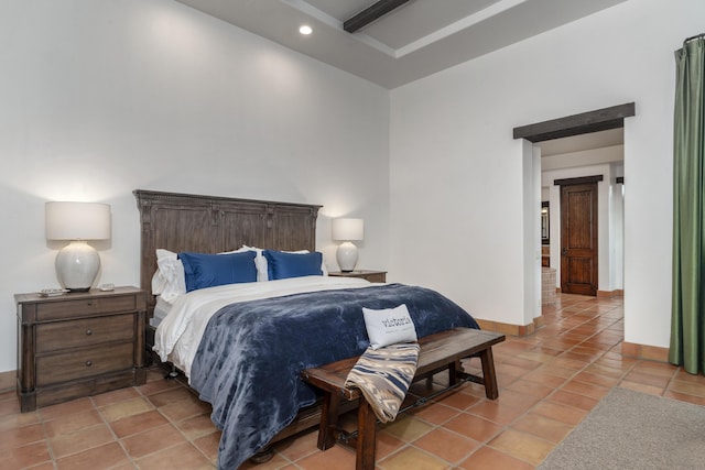 view of tiled bedroom