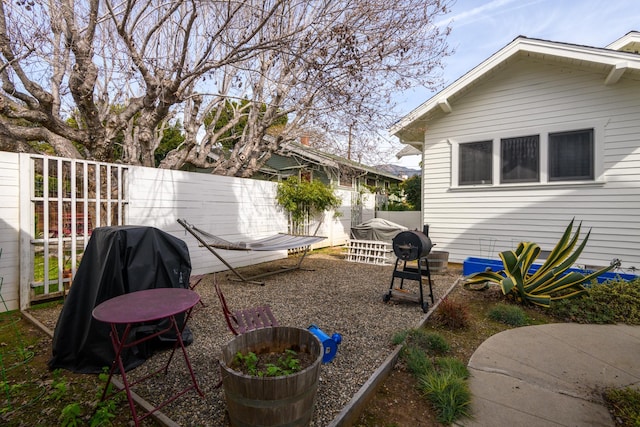 view of yard with a patio area