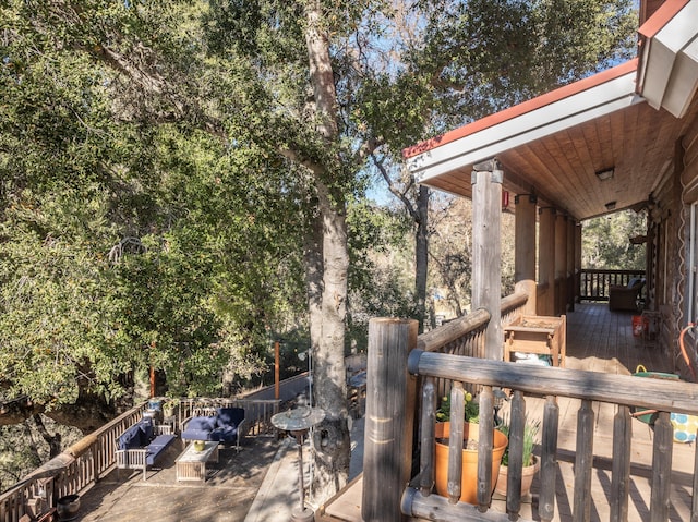 view of wooden deck