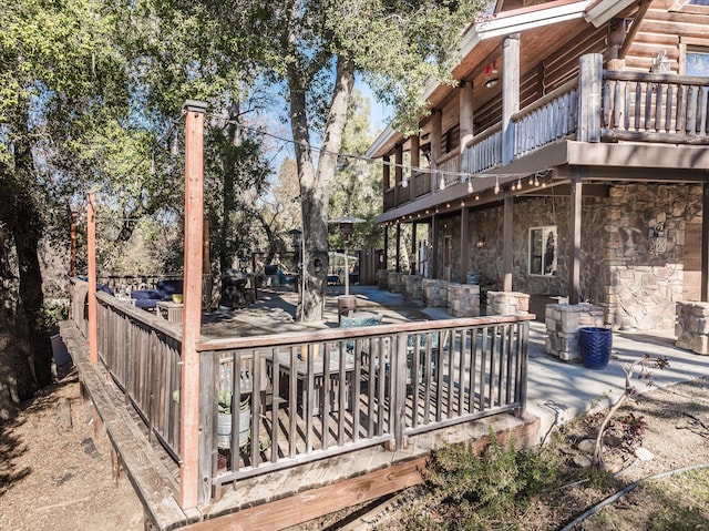 deck featuring a patio