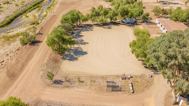 aerial view featuring a rural view