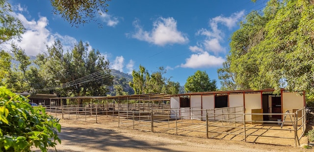 view of horse barn