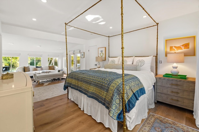 bedroom featuring hardwood / wood-style flooring