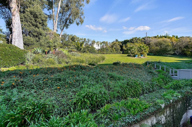 view of yard featuring a water view