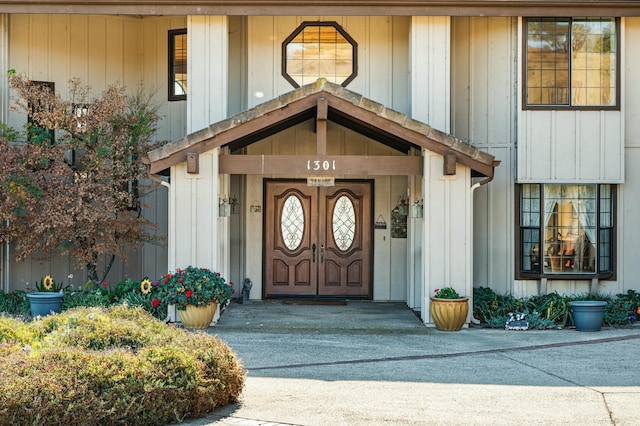 view of doorway to property