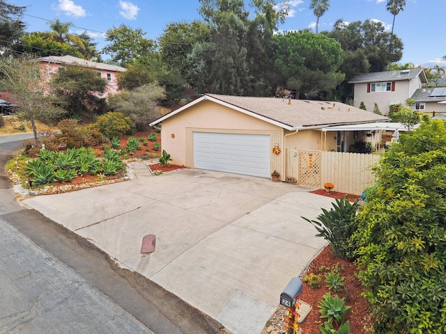 view of front of home featuring a garage