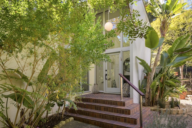 view of exterior entry with french doors