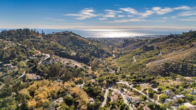 mountain view with a water view