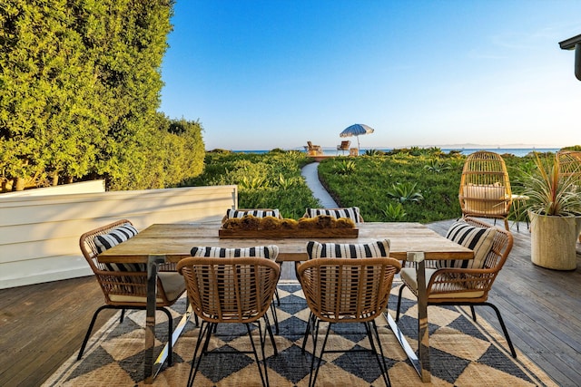 view of patio / terrace with a deck