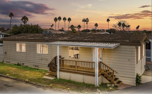 view of front of home with a porch