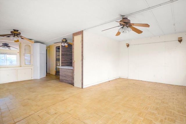 unfurnished room featuring light parquet floors