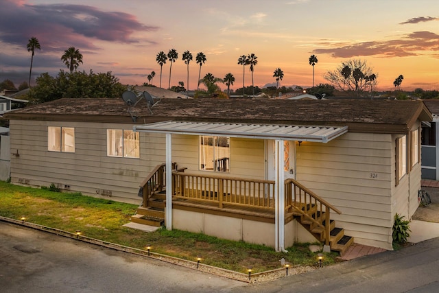 view of front of home with a porch