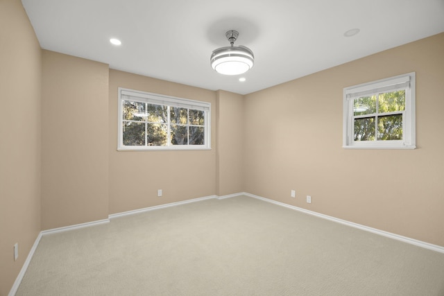 view of carpeted spare room