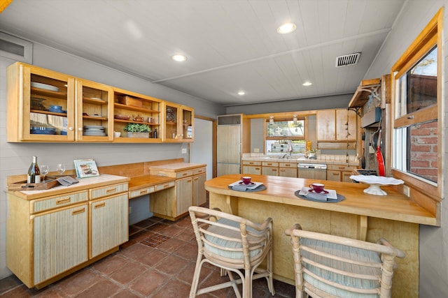 kitchen featuring dishwasher and butcher block counters